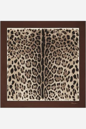 Dolce & Gabbana Leopard-print Twill Scarf (90x90) - Woman Scarves And Silks Silk Onesize
