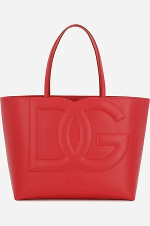 Dolce & Gabbana Medium Dg Logo Shopper - Woman Tote Bags Leather Onesize