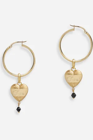 Dolce & Gabbana Hoop Earrings With Heart Pendant - Woman Earrings Metal Onesize