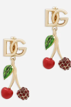 Dolce & Gabbana Earrings With Dg Logo And Cherries - Woman Bijoux Metal Onesize
