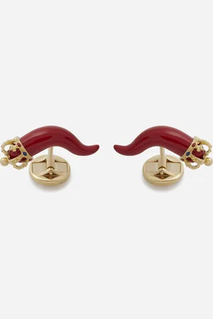 Dolce & Gabbana Good Luck Cufflinks In Enamelled Yellow - Man Cufflinks Metal Onesize