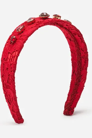 Dolce & Gabbana Headband With Jewellery Application - Woman Multi-colored Viscose Onesize