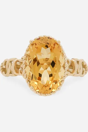 Dolce & Gabbana Anna Ring In Yellow 18kt With Citrine - Woman Rings 50