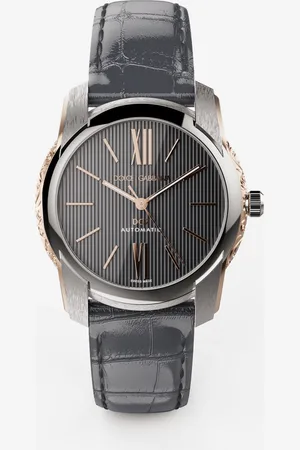 Dolce & Gabbana Dg7 Watch In Steel With Engraved Side Decoration In Gold - Man Watches Onesize