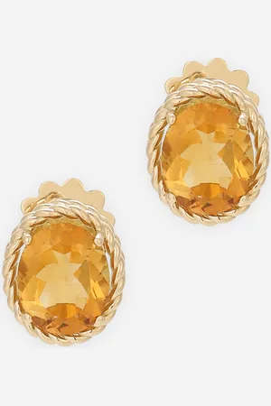 Dolce & Gabbana Anna Earrings In Yellow 18kt With Citrines - Woman Earrings Onesize