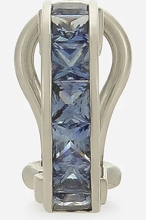 Dolce & Gabbana Anna Single Earring In Gold 18kt With Blue Sapphires - Woman Earrings Gold Onesize