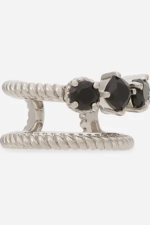 Dolce & Gabbana Anna Earring In Gold 18kt And Black Spinels - Woman Earrings Gold Onesize