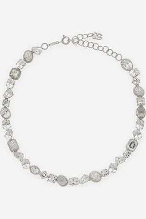 Dolce & Gabbana Anna Necklace In Gold 18kt And Colorless Topazes - Woman Necklaces Onesize