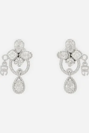 Dolce & Gabbana Easy Diamond Earrings In Gold 18kt And Diamonds - Woman Earrings Gold Onesize