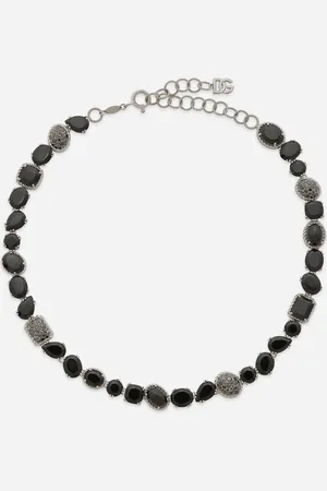 Dolce & Gabbana Anna Necklaces In Gold 18kt And Black Spinels - Woman Necklaces Gold Onesize