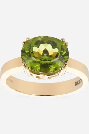 Dolce & Gabbana Anna Ring In Yellow 18kt And Peridots - Woman Rings 52