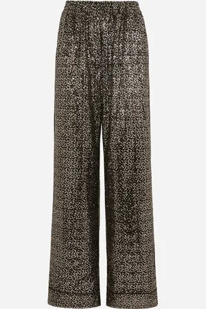 Dolce & Gabbana Sequined Pajama Pants - Woman Pants And Shorts Multi-colored 36