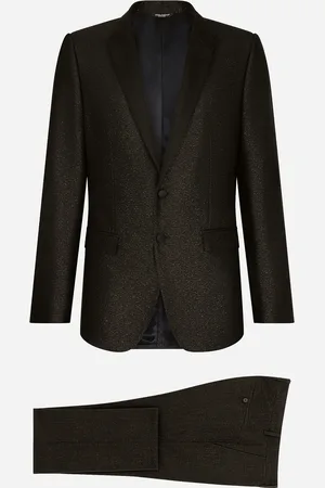 Dolce & Gabbana Lamé Silk Jacquard Martini-fit Tuxedo Suit - Man Suits And Blazers Multi-colored 44