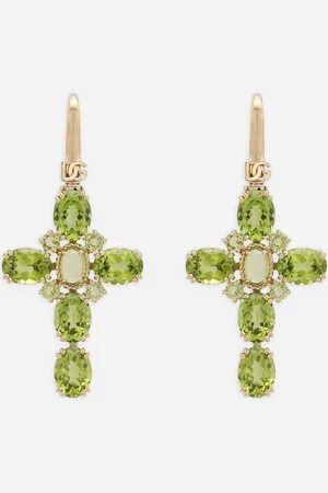 Dolce & Gabbana Anna Earrings In Yellow 18kt And Peridots - Woman Earrings Onesize