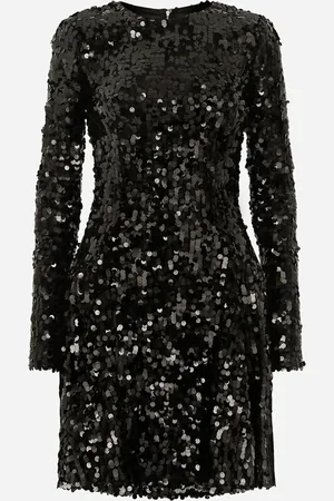 Dolce & Gabbana Short Long-sleeved Sequined Dress - Woman Dresses Sequins 36