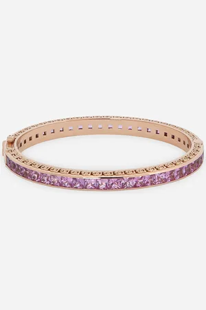 Dolce & Gabbana Anna Bracelet In Gold 18kt With Pink Sapphires - Woman Bracelets Gold M
