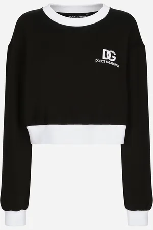 Dolce & Gabbana Jersey Sweatshirt With Dg Logo Embroidery - Woman T-shirts And Sweatshirts 36