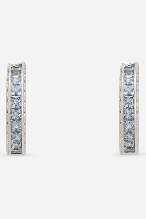 Dolce & Gabbana Anna Earrings In Gold 18kt With Blue Sapphires - Woman Earrings Gold Onesize