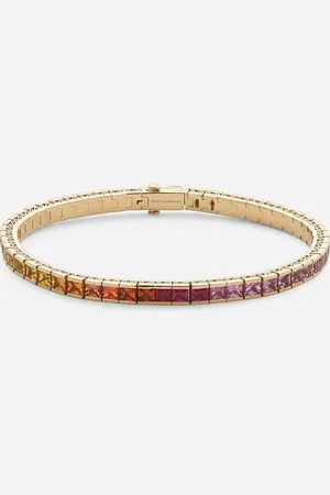 Dolce & Gabbana Tennis Bracelet In Yellow 18kt With Multicolor Sapphires - Woman Bracelets S