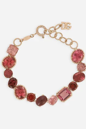 Dolce & Gabbana Anna Bracelet In Red Gold 18kt With Toumalines - Woman Bracelets Red Gold Onesize
