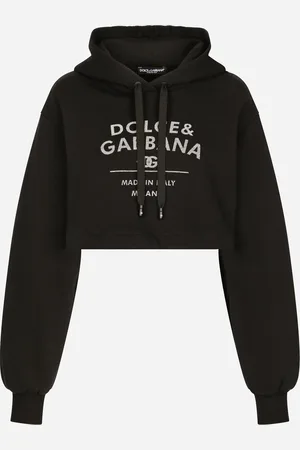 Dolce & Gabbana Jersey Hoodie With Logo Lettering - Woman 36