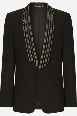 Dolce & Gabbana Single-breasted Jacket With Embroidered Shawl Collar - Man Suits And Blazers Multi-colored 52