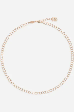 Dolce & Gabbana Twisted Wire Chain Necklace In Gold 18kt - Woman Necklaces Onesize