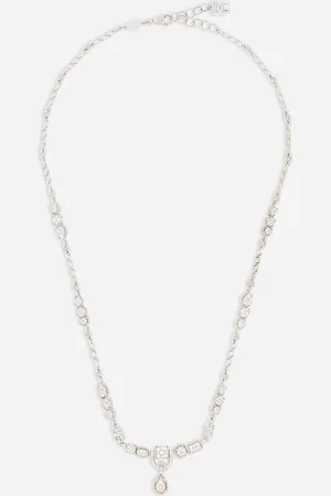 Dolce & Gabbana Easy Diamond Necklace In Gold 18kt And Diamonds Pavé - Woman Necklaces Gold Onesize