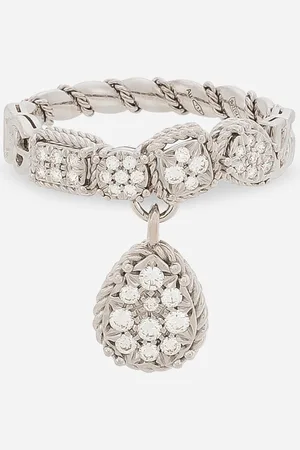 Dolce & Gabbana Easy Diamond Ring In Gold 18kt And Diamonds Pavé - Woman Rings Gold 48