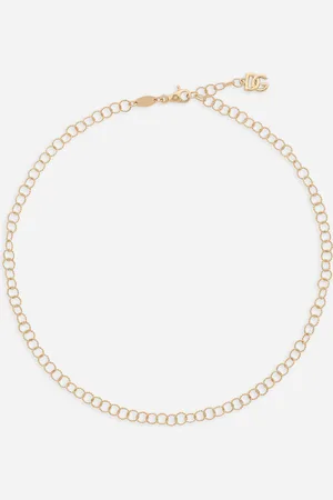 Dolce & Gabbana Twisted Wire Chain Necklace In Yellow 18kt - Woman Necklaces Onesize