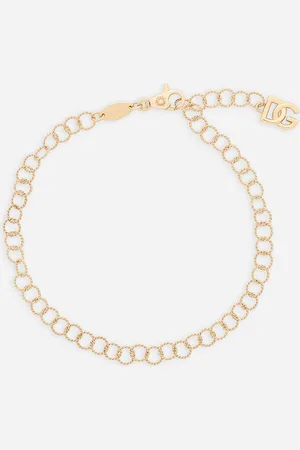 Dolce & Gabbana Rainbow Alphabet Twisted Wire Chain Bracelet In Yellow 18kt - Woman Bracelets Onesize
