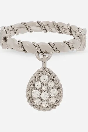 Dolce & Gabbana Easy Diamond Ring In Gold 18kt And Diamonds Pavé - Woman Rings Gold 48