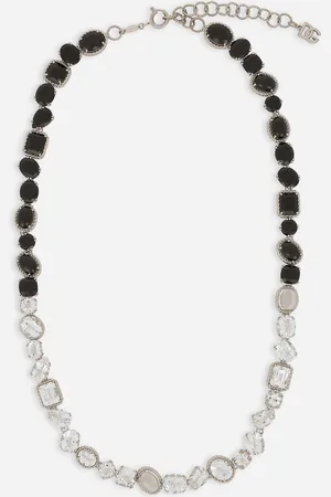 Dolce & Gabbana Anna Necklace In White Gold 18kt With Spinels And Topazes - Woman Necklaces White Acetate Onesize