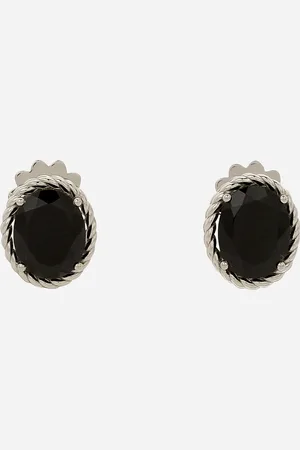 Dolce & Gabbana Anna Earrings In Gold 18kt And Black Spinels - Woman Earrings Gold Onesize