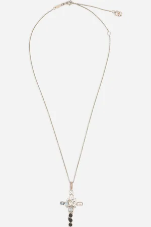 Dolce & Gabbana Anna Pendant In Red Gold 18kt With Colouless Topazes, Grey And Black Spinels - Woman Charms Acetate Onesize