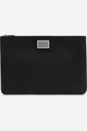 Dolce & Gabbana Medium-sized Grainy Calfskin And Nylon Pouch - Man Briefcase And Clutches Fabric Onesize