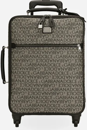 Dolce & Gabbana Coated Jacquard Trolley - Man Travel Bags Black Fabric Onesize