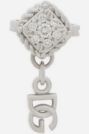 Dolce & Gabbana Single Earring In Gold 18kt With Diamonds Pavé - Woman Earrings Gold Onesize