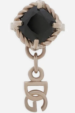Dolce & Gabbana Anna Earring In Gold 18kt And Black Spinel - Woman Earrings Gold Onesize
