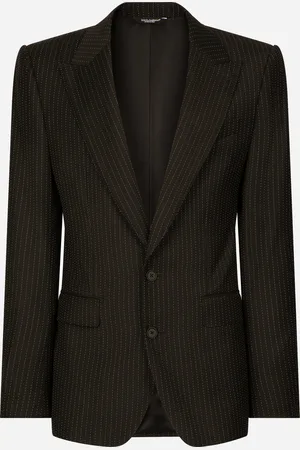 Dolce & Gabbana Single-breasted Pinstripe Wool Sicilia-fit Jacket - Man Suits And Blazers 44
