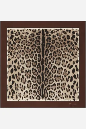 Dolce & Gabbana Leopard-print Twill Scarf (70x70) - Woman Scarves And Silks Silk Onesize