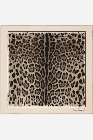 Dolce & Gabbana Leopard-print Twill Scarf (70 X 70) - Woman Scarves And Silks Onesize