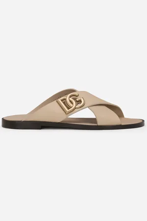 Dolce & Gabbana Calfskin Sandals - Man Sandals And Slides Leather 40