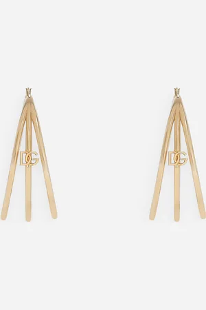 Dolce & Gabbana Creole Multi-hoop Earrings With Dg Logo - Woman Bijoux Metal Onesize
