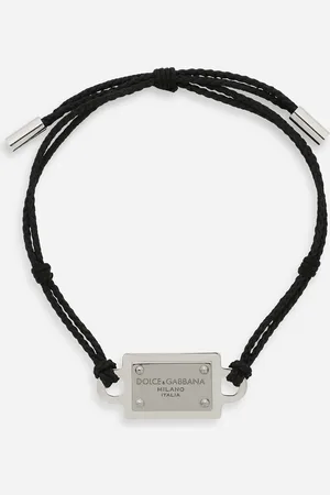 Dolce & Gabbana Cord Bracelet With Branded Tag - Man Bijoux Multi-colored Metal Onesize