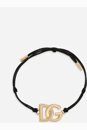 Dolce & Gabbana Cord Bracelet With Large Dg Logo - Man Bijoux Multi-colored Metal Onesize