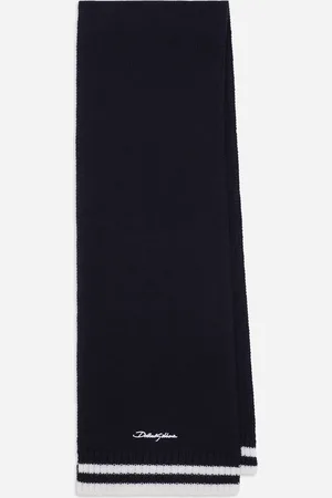 Dolce & Gabbana Wool Jacquard Scarf With Logo - Man Accessories M