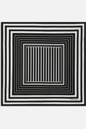 Dolce & Gabbana Silk Twill Scarf With Striped (50x50) - Woman Scarves And Silks Onesize