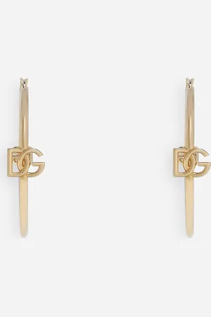 Dolce & Gabbana Creole Earrings With Dg Logo - Woman Bijoux Metal Onesize