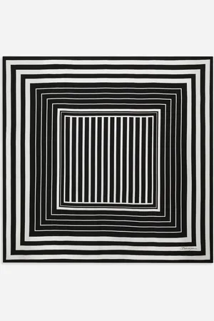 Dolce & Gabbana Silk Twill Scarf With Striped (90x90) - Woman Scarves And Silks Onesize